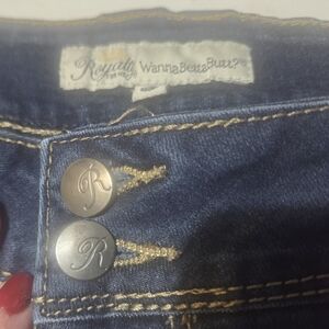 Royalty For Me Wanna Betta Butt Size 16W Women's Straight Leg Jeans - Dark Blue